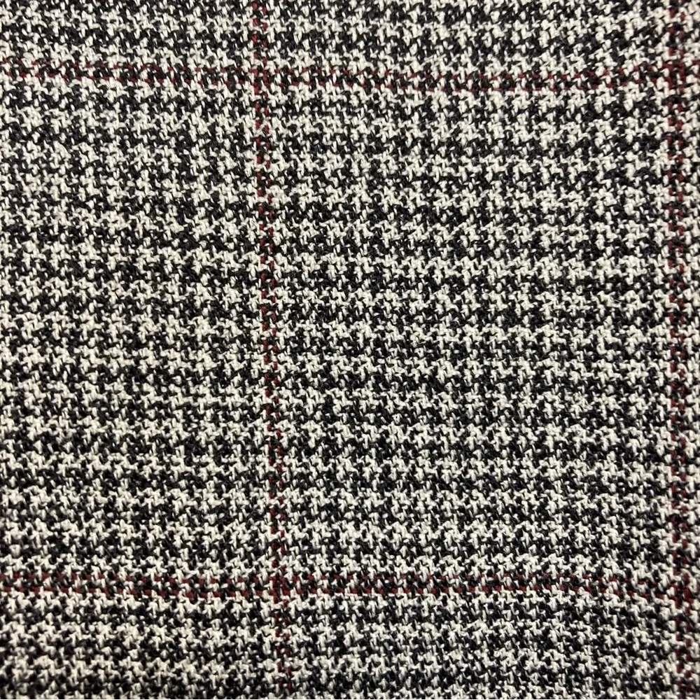 Jos. A. Bank Sport Coat 44R Black and Grey Houndstooth Glen Plaid